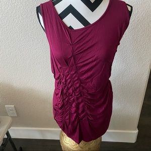 Design History || crewneck sleeveless ruffled blouse